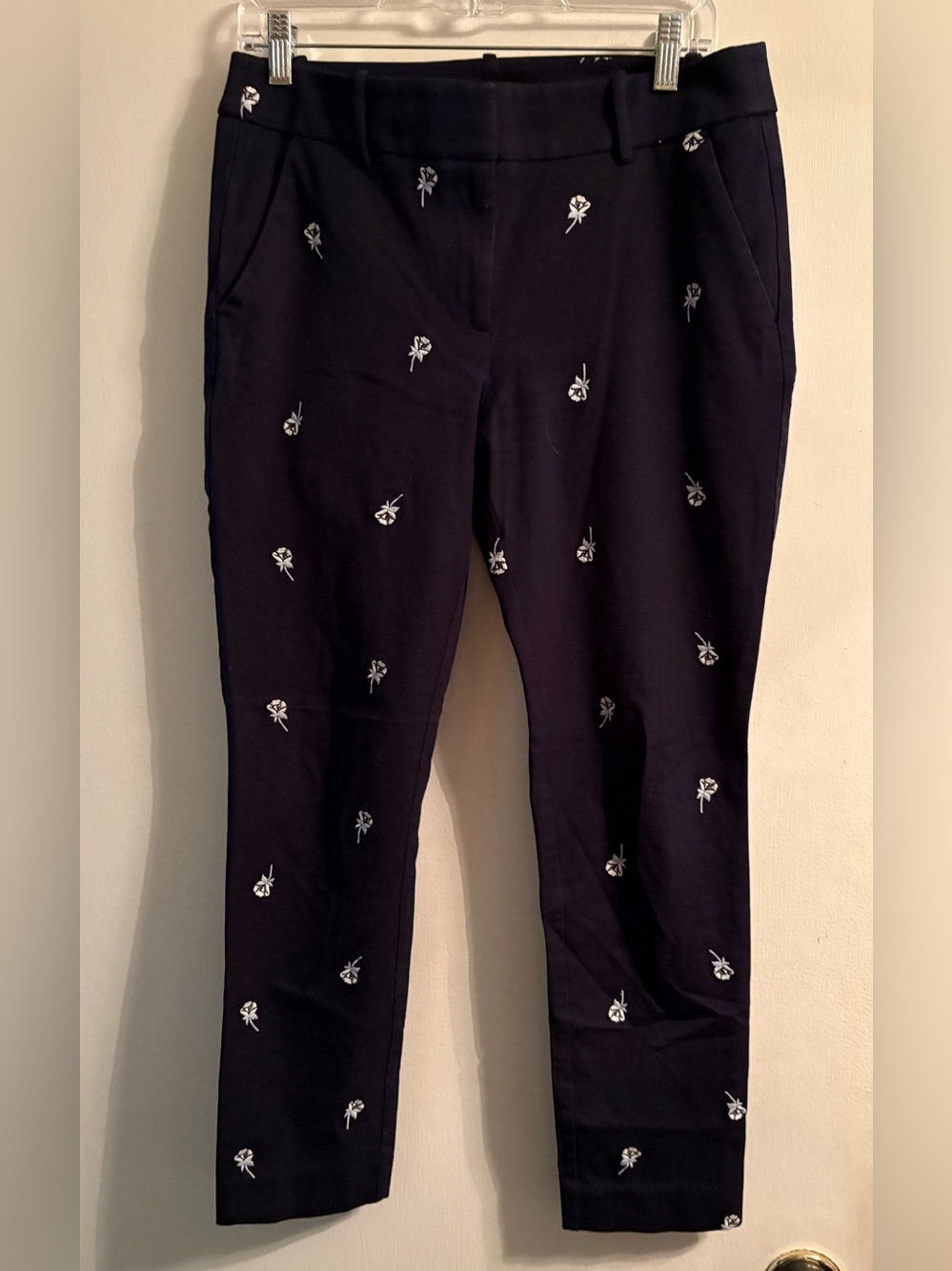 Loft Pants with Embroidered Flowers - Like New